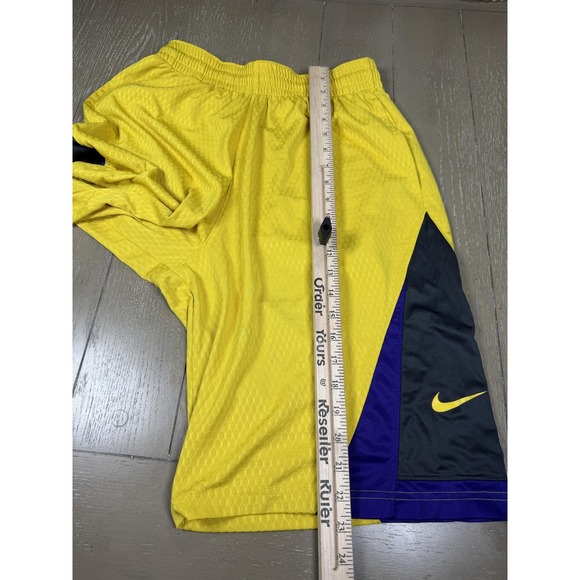 Nike Kobe Bryant Dri-FIT Shorts Mens Medium Yellow Purple Basketball 521054-700 - Picture 5 of 14